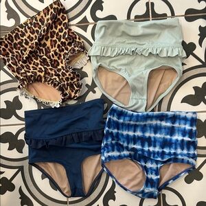 Kortni jeane Set of Four High-Waisted Bikini Bottoms